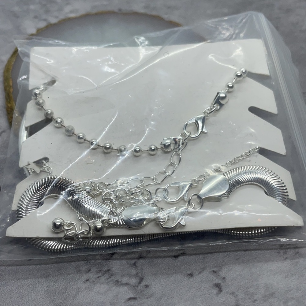 Silver Moon And Star Four Piece Bracelet Set - Picture 11 of 12